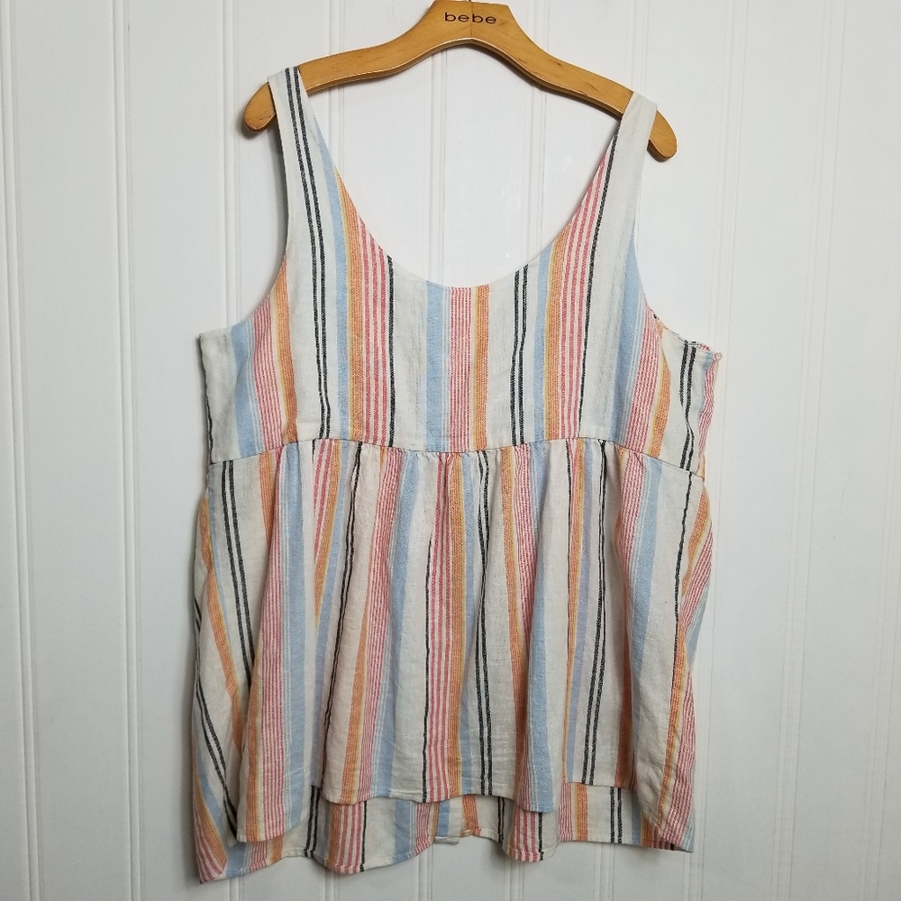 Terra & Sky Striped Button Front Linen Tank
Top 1X - Picture 7 of 9